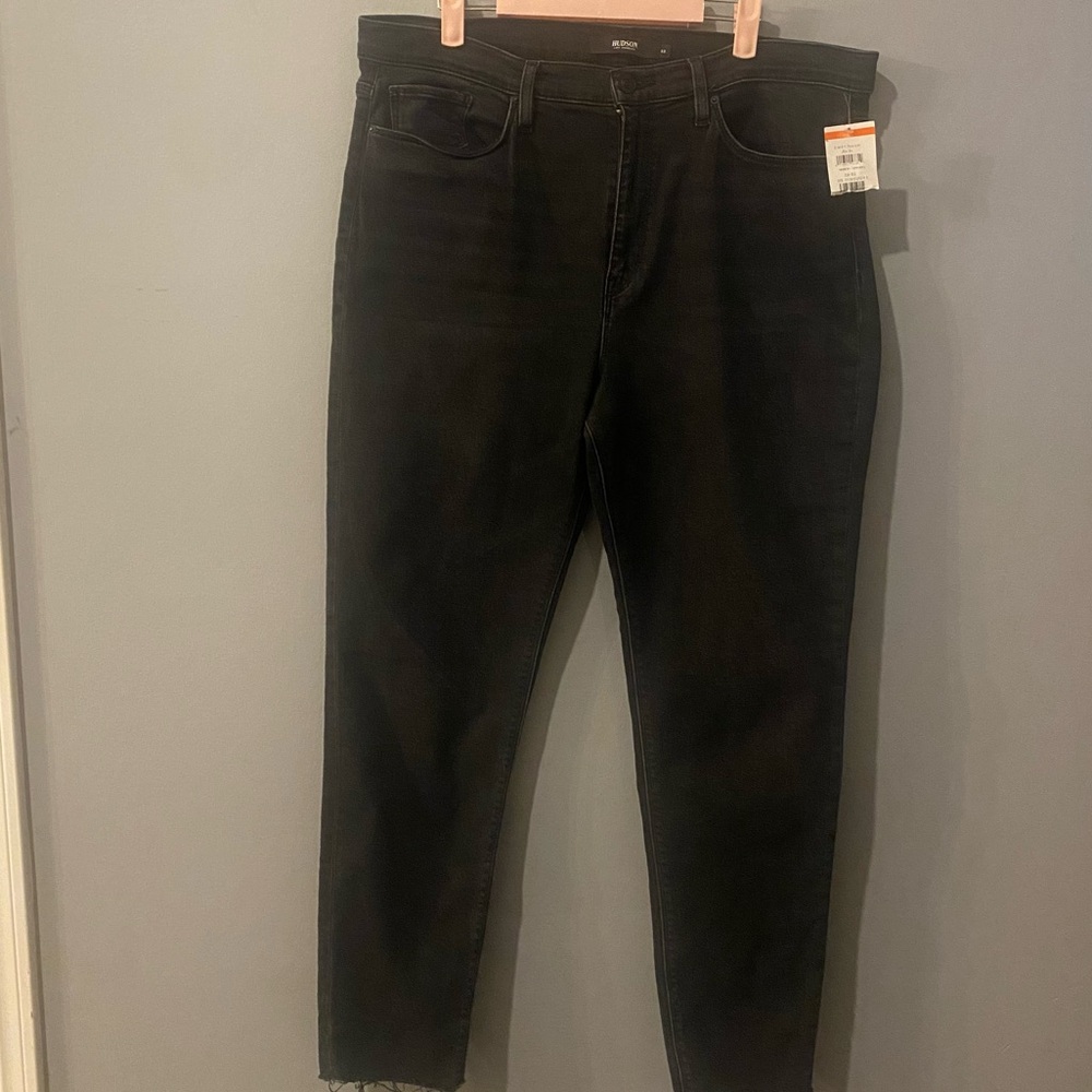Hudson Black Barbara Super Skinny High Rise Jeans SZ 33